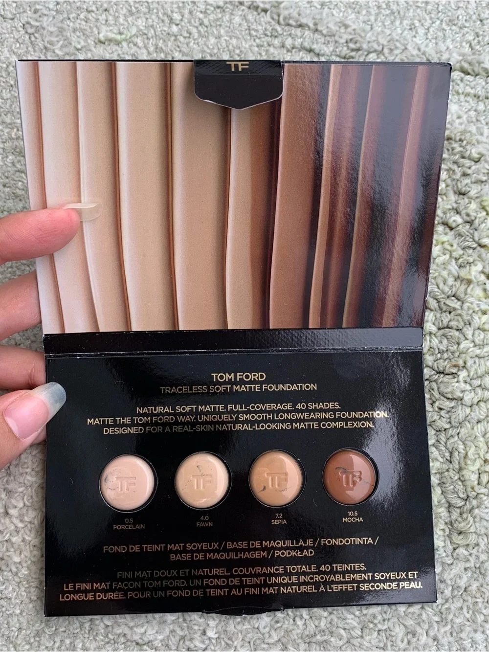Tom Ford Traceless Soft Matte Foundation 4-Shade Sample Card